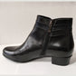 Regardez le Ciel Stefany 399 BLACK Soft Leather Block Heel Zip Ankle Boot