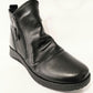 Modella Hawes BLACK Soft Leather Twin Zip Ankle Boot
