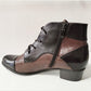 Regardez le Ciel Stefany123 BROWN Soft Leather Low Heel Lace Ankle Boot With Zip.