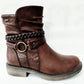 Relife 14811-Rl COGNAC Zip Ankle Boots14811-RL-029