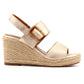 Lunar Rochester GOLD Touch Fastening Wedge Sandal JLH507GD