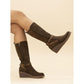 Lunar Rumer TAN Wedge Long Boot