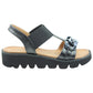 Heavenly Feet Lulu Vegan Friendly Chunky Sole Sandal BLACK