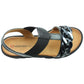 Heavenly Feet Lulu Vegan Friendly Chunky Sole Sandal BLACK
