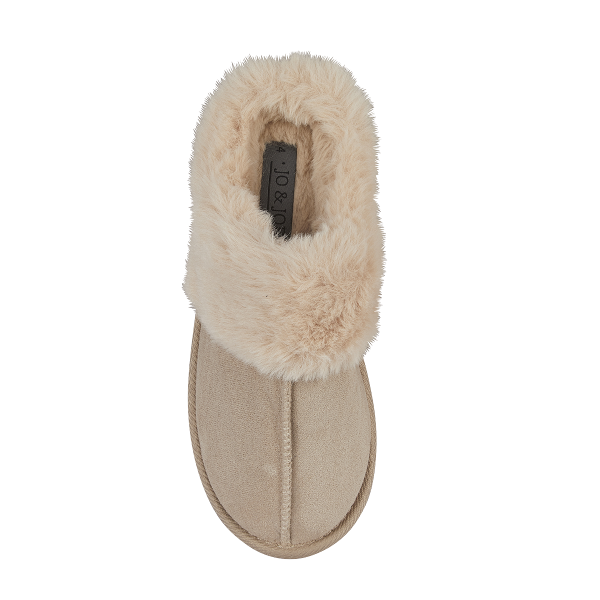 Savannah BEIGE Faux Fur Collar Mule Slipper