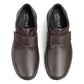 Hotter Mens BROWN Leather SEDGWICK touch fastening Shoe