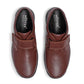 Hotter Mens BROWN Leather SEDGWICK touch fastening Wide Fitting Shoe