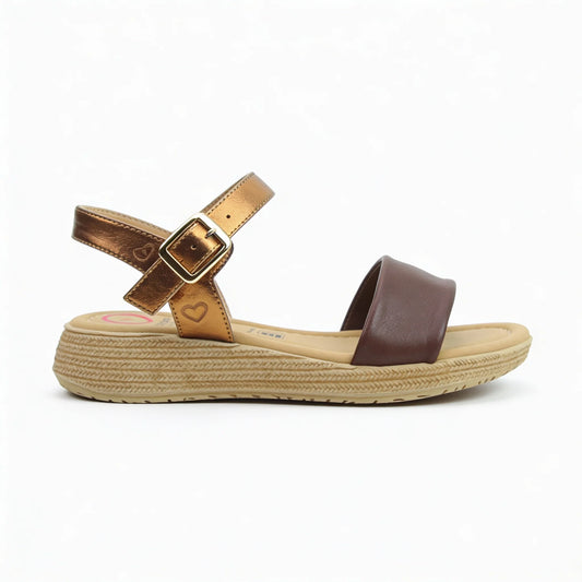 Heavenly Feet Sara CHOCOLATE Soft Strap Comfort Sandal