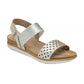 Lotus Amalfi SILVER Touch Fastening Sandal