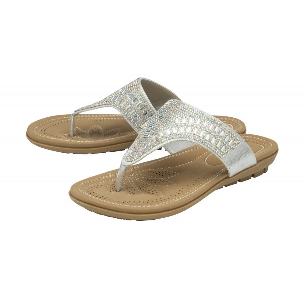 Lotus Rafaella SILVER Toe Post sandal – A.G. Meek