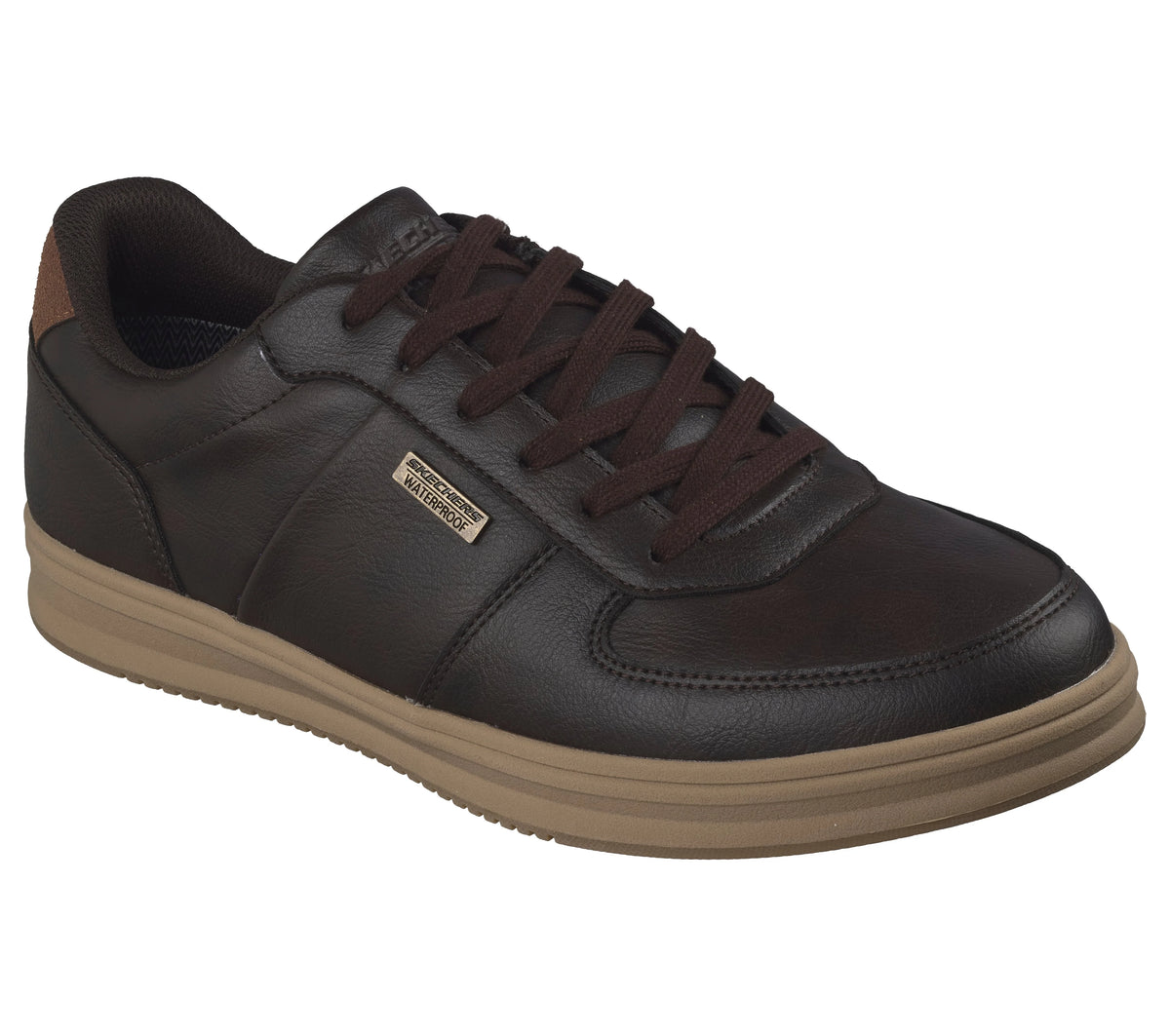 Skechers 211459 CHOCOLATE Brown waterproof Lace Up Trainers 211459-CHOC