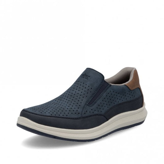 Rieker Mens 16952 NAVY Slip On Casual Shoe 16952-14
