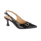 Shoes By Emma Sophia BLACK CRINKLE Sling Back Shoes