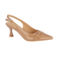 Shoes By Emma Sophia Taupe Crinle Patent Sling back Shoe