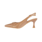 Shoes By Emma Sophia Taupe Crinle Patent Sling back Shoe