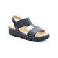 Heavenly Feet Sandal with wedge Ritz BLACK