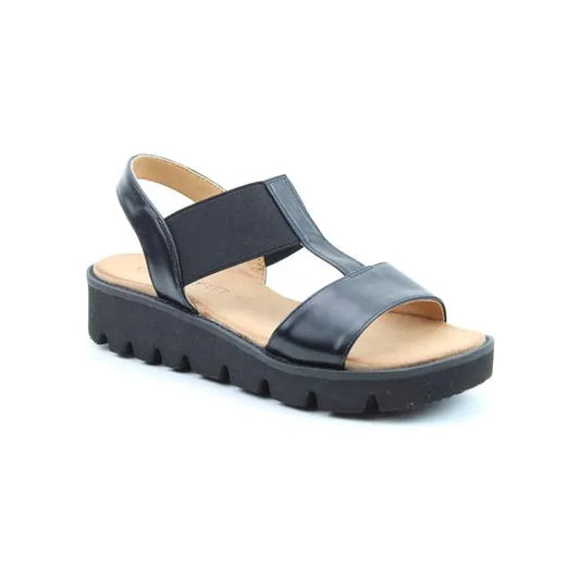 Heavenly Feet Sandal with wedge Ritz BLACK