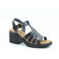 Heavenly Feet Connie BLACK Retro Heeled sandal