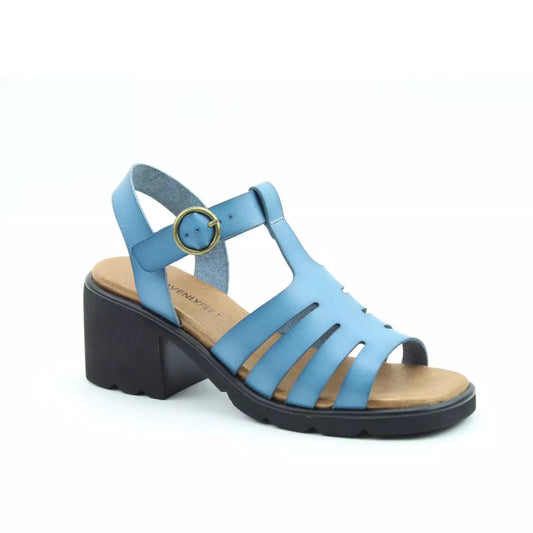 Heavenly Feet Connie BLUE Retro Heeled sandal