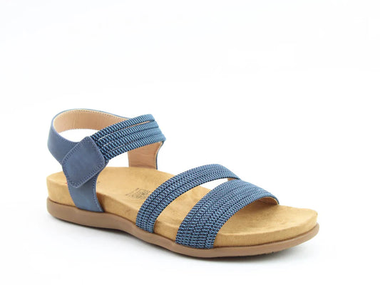 Heavenly Feet Tyra NAVY Lightweight Touch Fastening Sandal