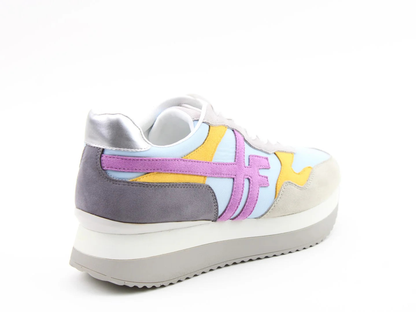 Heavenly Feet Becky GREY MULTI Platform fashion trainer