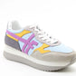 Heavenly Feet Becky GREY MULTI Platform fashion trainer