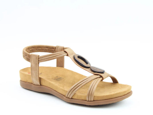Heavenly Feet Alison TAN Vegan Friendly Comfort Sandal