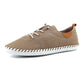 Lunar St Ives Soft Leather Plimsoll TAUPE FLE030BB