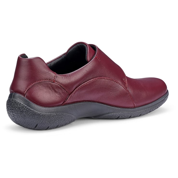 Hotter SUGAR Maroon touch fastening Wide Fitting Shoe