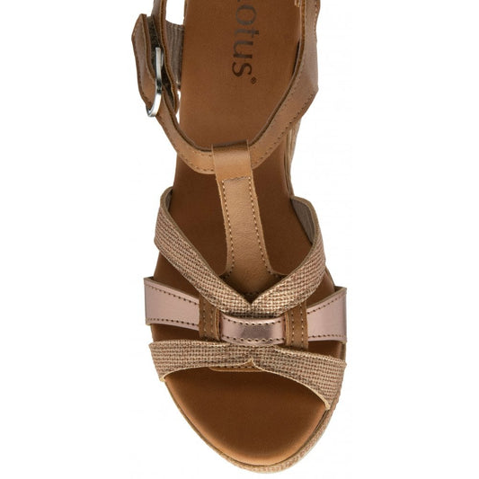 Lotus Cavallo TAN Wedge Sandal