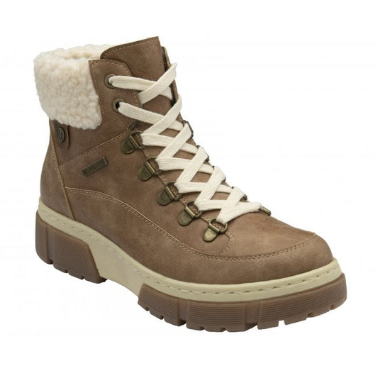 Lotus Coniston TAN Waterproof Hiker Style Lace Boot with Zip