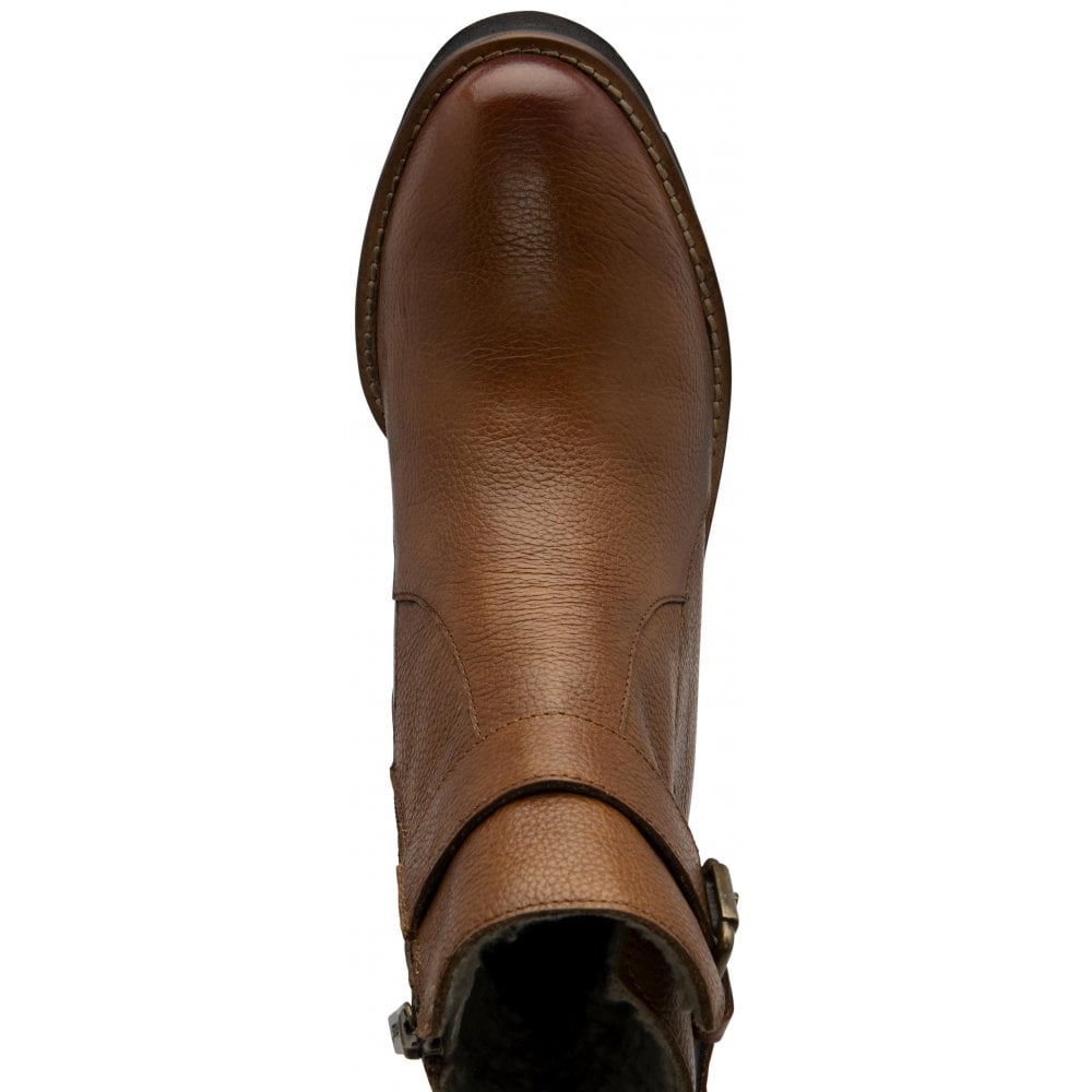 Lotus Emberlynn TAN Soft Leather Wedge Ankle Boot