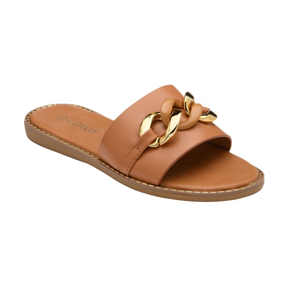 Lotus Vida Tan Mule Sandal