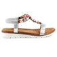 Lunar Tempo SILVER Low Wedge Sandal JLH363