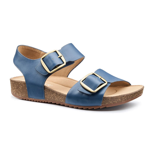 Hotter Tourist Cork Footbed Buckle Sandal AQUATIC BLUE