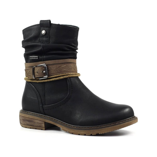 Lunar Veronica Glb145 BLACK Western Style Waterproof Boot GLB145-OL