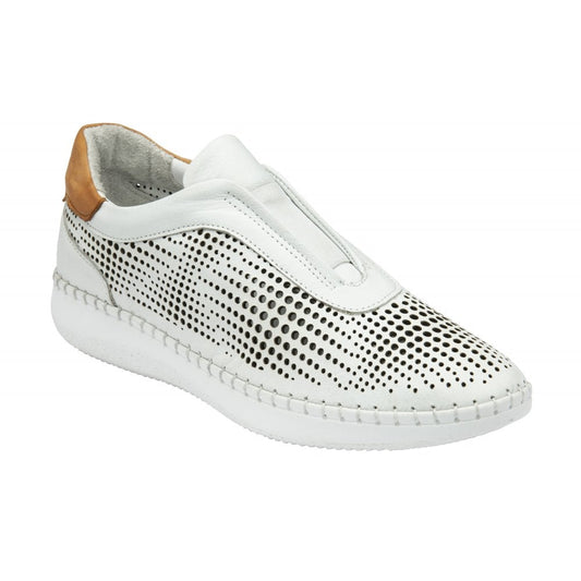 Lotus Lorena  WHITE Leather Slip On Trainer style shoe ULS540