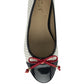 Lotus Briar WHITE/NAVY/RED Ballerina style shoes