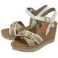 Lotus Solena WHITE Wedge Sandal ULP369