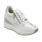 Lotus Tenno WHITE / Silver Trainer with Wedge Heel ULS576