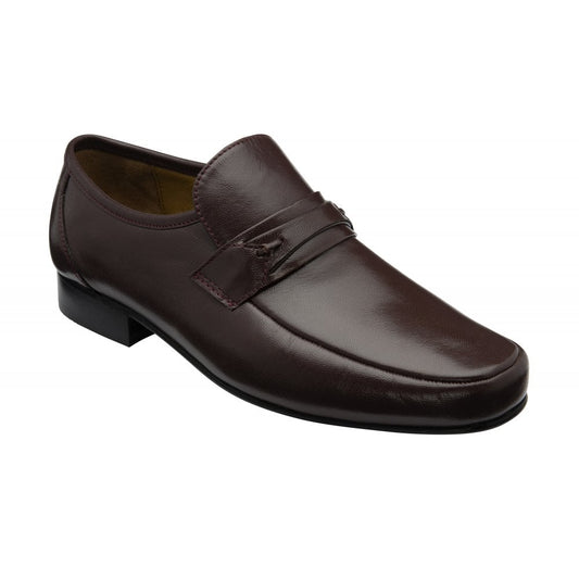 Rombah Wallace Regent WINE Leather Slip On Moccasin Shoe