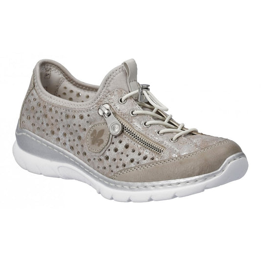 Rieker Trainer Style Slip On Shoe L32p6-90 LIGHT GOLD