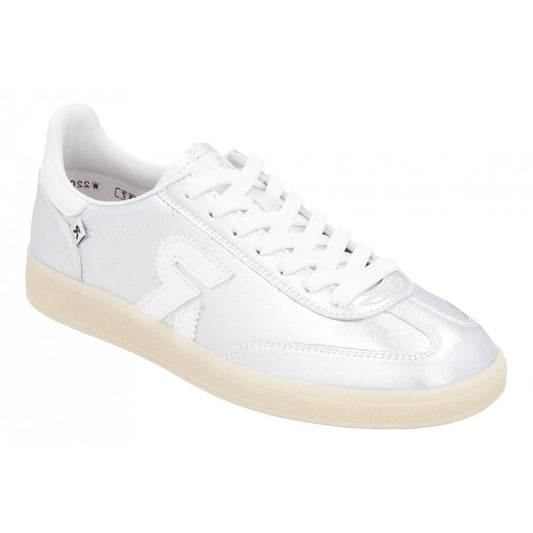 Rieker W2200 Silver Leather Retro Trainers W2200-90