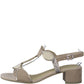 Marco Tozzi 28230 Nude COMBI Block Heel Sandal