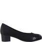 Jana Classic Court Shoe in Wide Fitting BLACK 22366-001