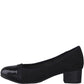 Jana Classic Court Shoe in Wide Fitting BLACK 22366-001