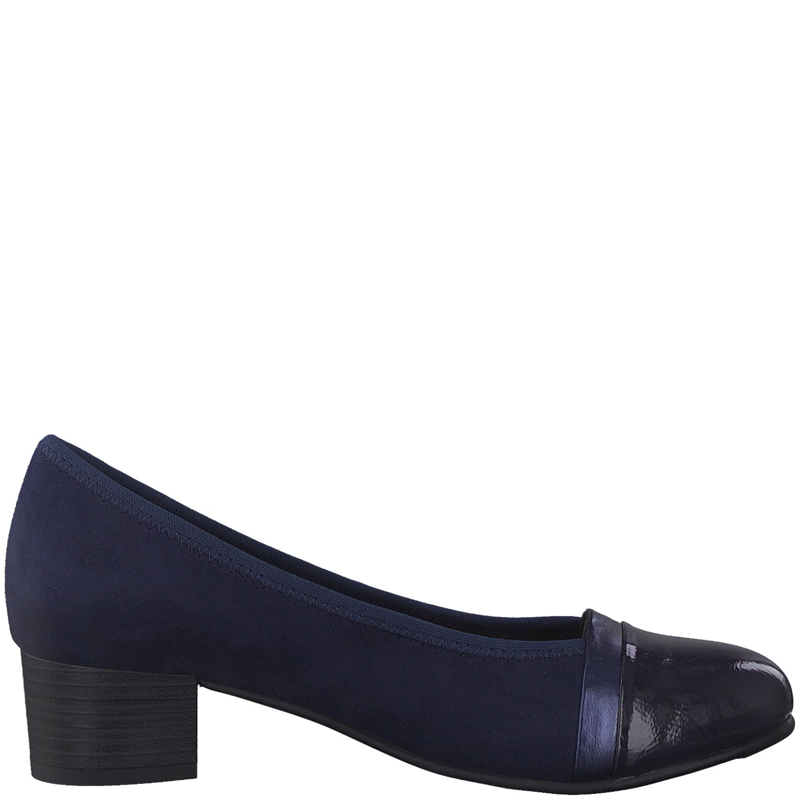 Jana Classic Court Shoe in Wide Fitting NAVY 22366-805