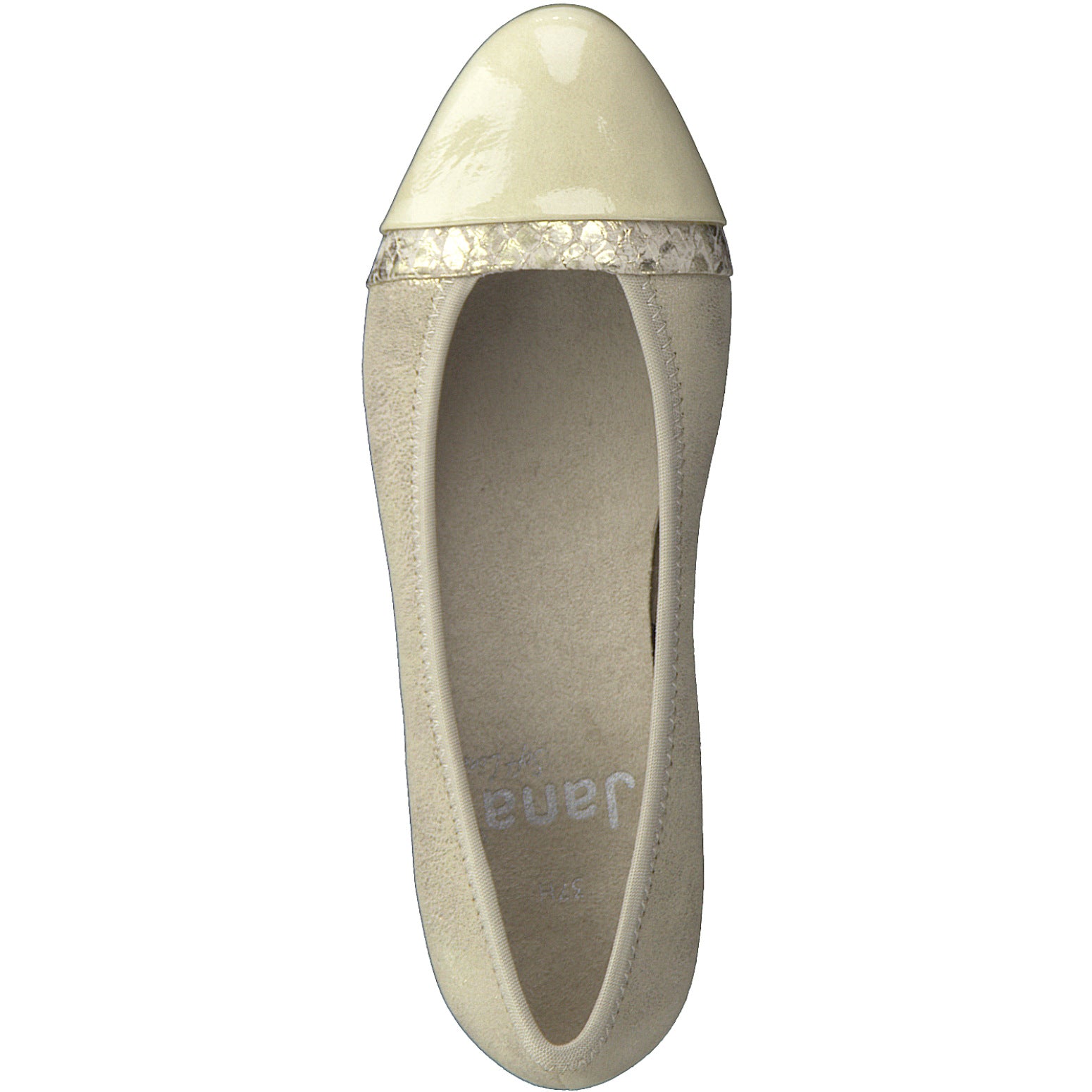 Jana Classic Court Shoe in Wide Fitting GOLD 22366-929