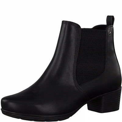 Jana Ankle Boot  with zip 25363 BLACK 