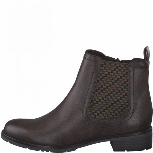 Jana Ankle Boot with Zip 25377 MOCCA